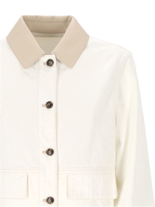 White front button jacket YVES SALOMON | 25EYV04155DECOC10